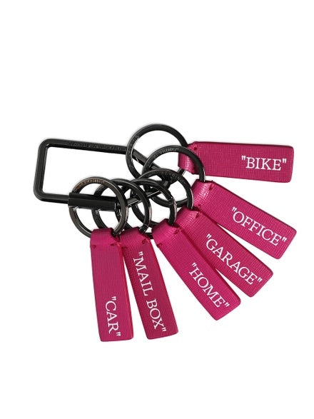 OFF-WHITE Fuchsia Quote Keyring