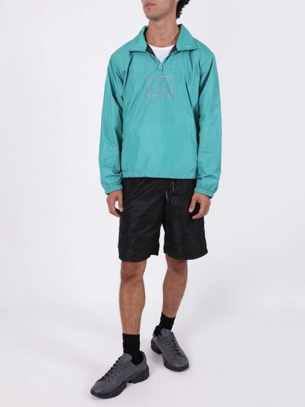 ACNE STUDIOS Half Zip Hoodie Jade Green